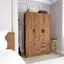 Élégante garde-robe avec de nombreuses tablettes, couleur pin atlantique, 35,4 x 68,9 x 18,5 pouces | 100% panneau de particules enduit de mélamine, épaisseur: 0,7 pouce | Conception murale, solution de rangement rustique et fonctionnelle pour espaces modernes-1122529223