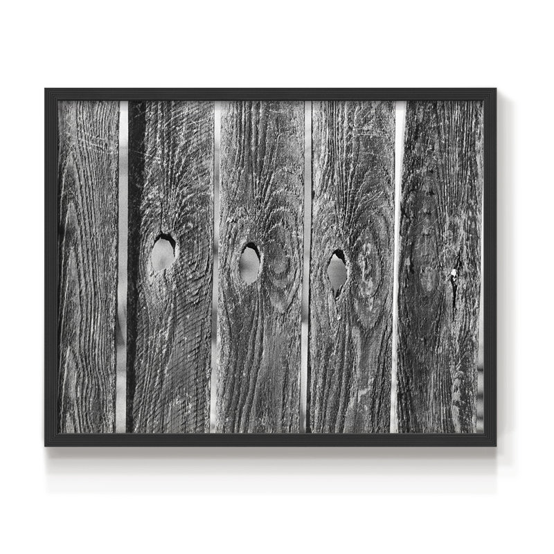 Found Textures II - Impression encadrée - Restickable, H 16 po x l 20 po, Noir, noir, noir, noir