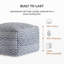 Pouf ottoman Adélaïde bleu/noir capitonné-1059633747