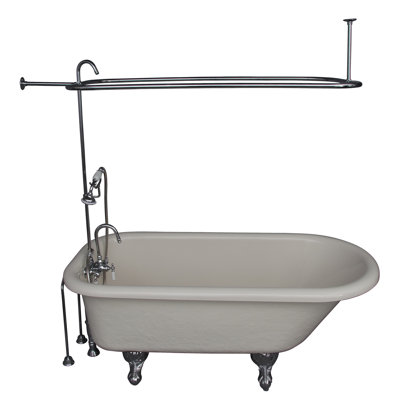60'' x 30'' Soaking Acrylic Bathtub with Faucet