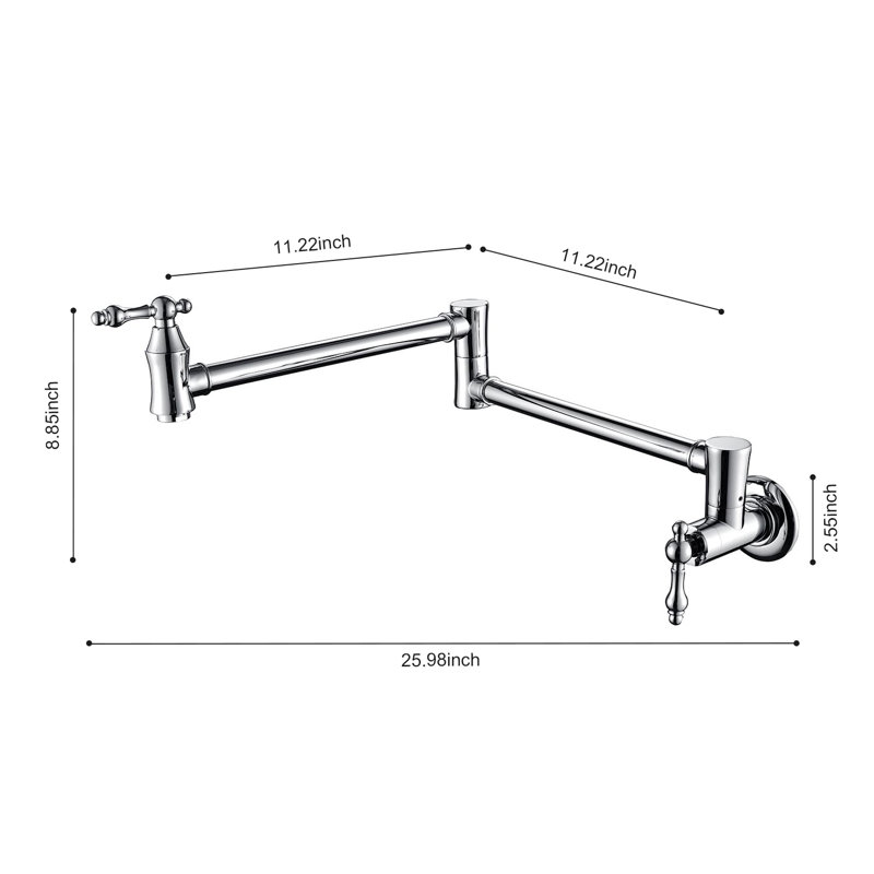 Robinet remplisseur Waln, Chrome chrome