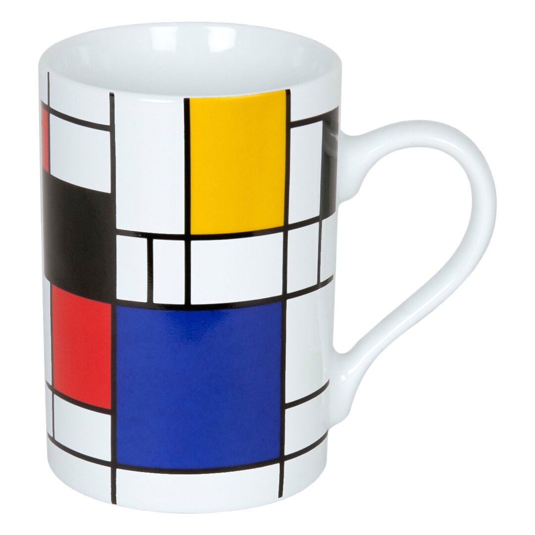 Kaffeebecher Hommage an Mondrian Fragmente