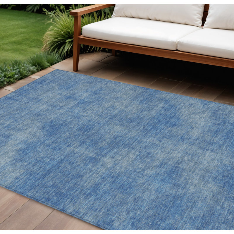 Tapis bleu lavable intérieur / extérieur 9 pi x 12 pi