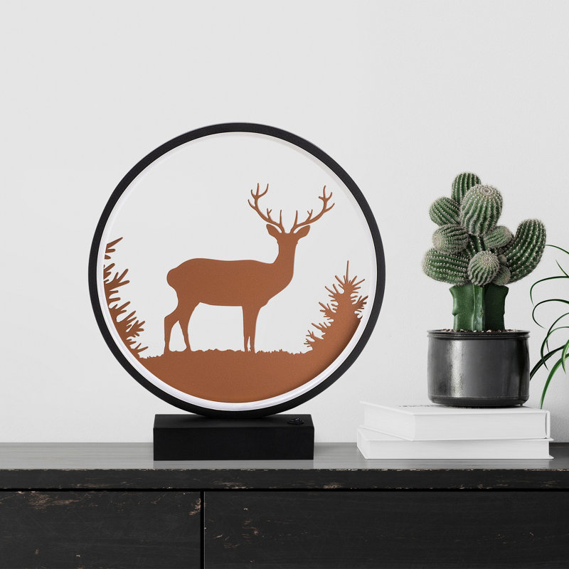 Lampe de bureau en métal, Cuivre noir