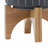 Planter on Stand Ceramic Planter on Wooden Base Contemporary Rustic Striped Design-213335349-213335350