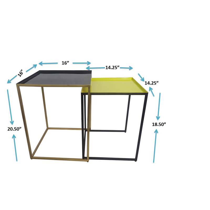 Kyria Iron Tray Top Nesting Tables