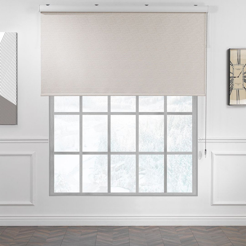 Store à enroulement obscurcissant en marbre Cordloop, Beige, L 60,75 po x L 72 po