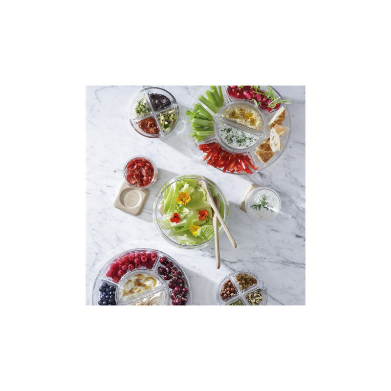 Serve Glass Salad Bowl
