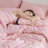 Bedsure Cal King Pintuck Bed-in-a-Bag- Grayish Purple Pinch Pleat Comforter with Sheets, Pillowcases & Shams-101518289-108919601