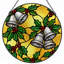 Panneau de vitrail 12 "H Christmas Bells