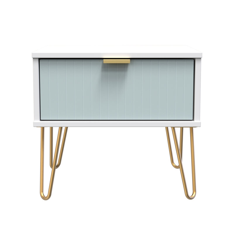 Beranda 45cm W Manufactured Wood Bedside Table, Duck/White