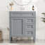 Meuble-lavabo de 30 po avec lavabo simple, 3 tiroirs, décor minimaliste moderne et rangement dissimulé, assemblage sans effort, armoire en bois massif de style polyvalent, facile-1042253207