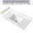 37 Inch Bathroom Sintered Stone Vanity Table Top With 4" Backsplash And Undermount Rectangular Basin Sink Table, White-534450345