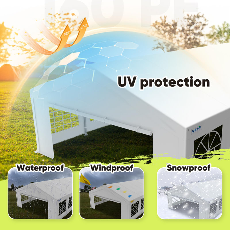 Tente de réception 16 x 32 pi Quictent, H 112,8 po x l 192 po x P 384 po