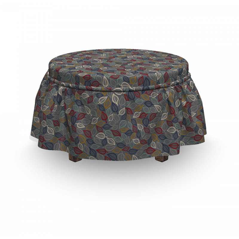 Housse pour repose-pieds tons leaves