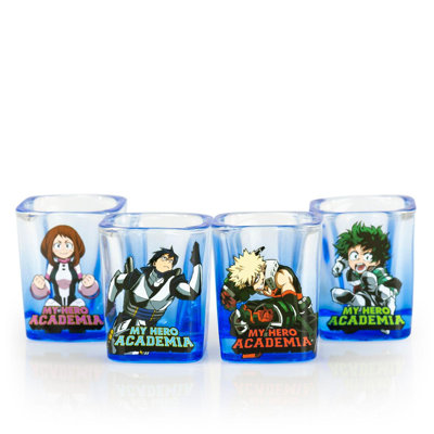 Ensemble de 4 verres à liqueur My Hero Académie 2 oz