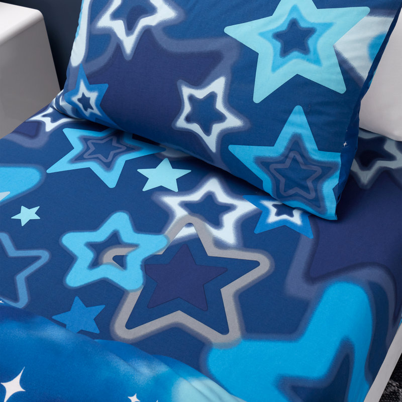 Ombre Stars Fitted Sheet, Single (3')