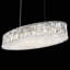 Plaza 24 Light 48in x 7in Linear Oval Pendant in Polished Stainless Steel with Clear Radiance Crystals-1816012036