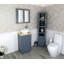 Slimline Compact 515mm Free-standing Cloakroom Vanity Unit-2062904564