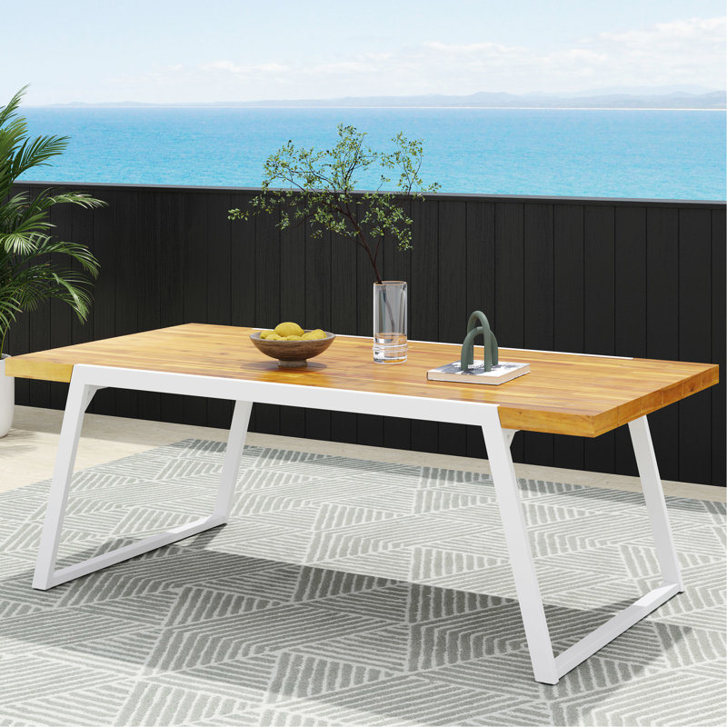 Table de salle à manger à panneaux à lattes - P 30,32 po x H 69,02 po moderne 35,28 po