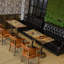 Banc de café de style européen-101366302