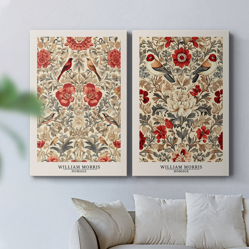 WM MORRIS Series LXIV-Premium Gallery Wrapped Canvas -Ready to Hang, 27" H x 36" W