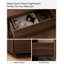 Table de chevet 21,6 po de large à 2 tiroirs - Finition grain de bois, table de chevet compacte-60678926-62530807
