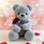 Ours en peluche avec des fleurs roses en peluche pour les cadeaux de la Saint-Valentin H 10 po x l 5 po-1587306306
