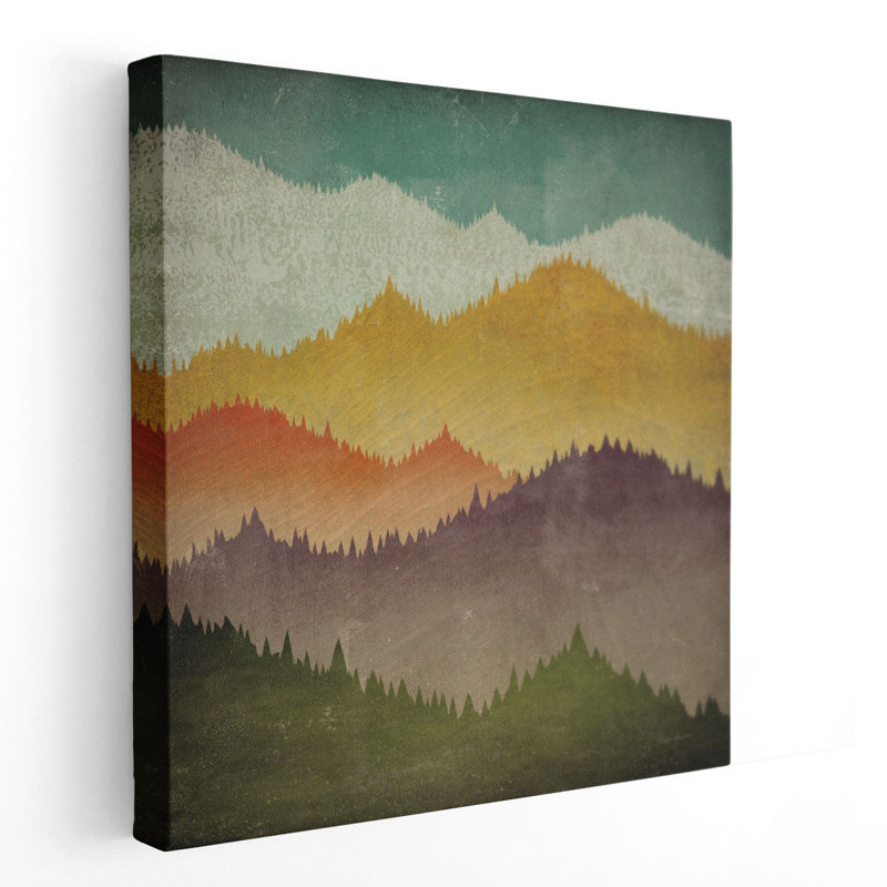 Vue sur la montagne - reproduction d'art sur toile, H 40 po x l 40 po