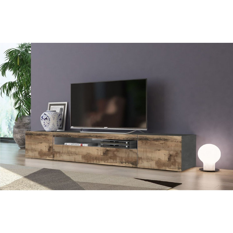 Glora Unfinished TV Stand for TVs up to 50", Grey