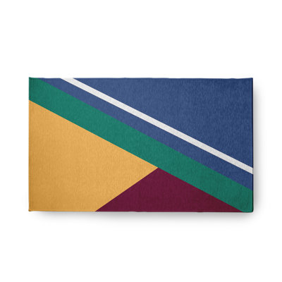 Tapis en chenille moderne et contemporain Bold Shapes-CRGN1467BL40