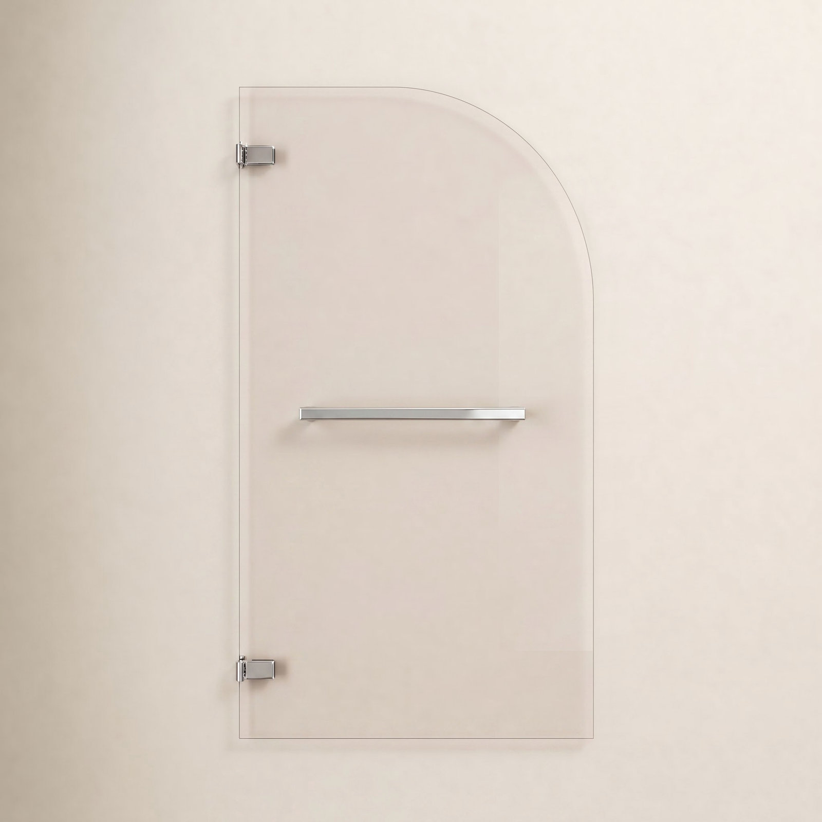 Orion Frameless Hinged Tub Door, Chrome