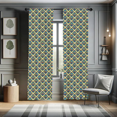 Damask Semi-Sheer Rod Pocket Sliding Panel