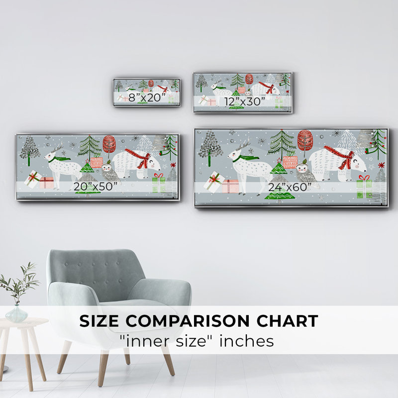 Collection Stars & Snowflakes - toile encadrée, H 8 po x l 20 po