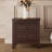 2-Drawer Nightstand — Mid-Century Retro Bedside Table with Classic Design, Dark Walnut for Bedroom-117599840