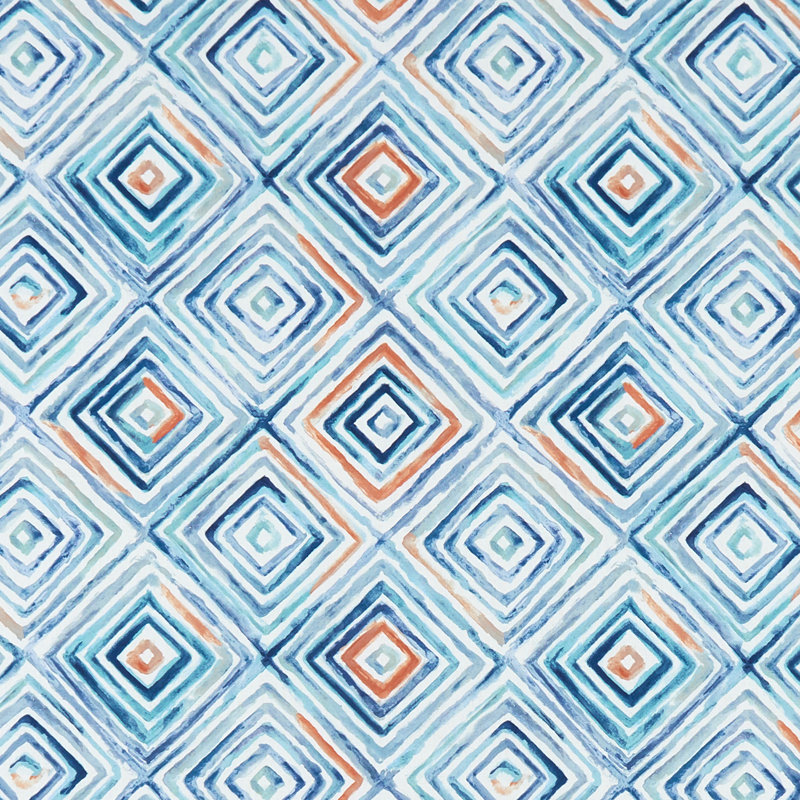 Palmero Ortis Fabric, Denim/Spice