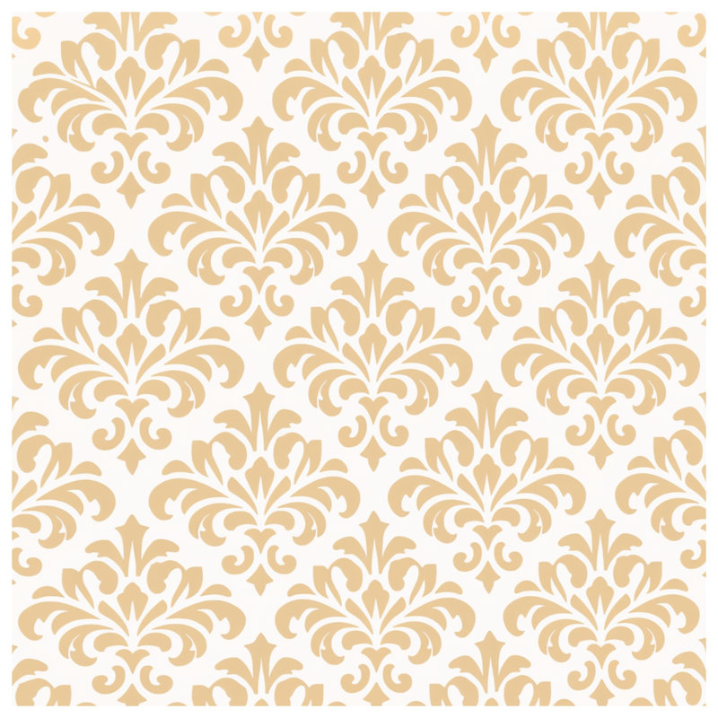 Couvertures beige à motif damassé, L 50 po x H 60 po