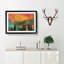 Trees at the Foot of a Setting Sun in Abstract - Picture Frame Painting Print on MDF-55767669-55767674