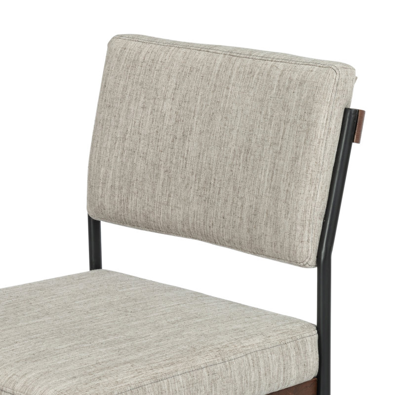 Benton Upholstered Stool with Metal Frame, Counter Stool (26.42" Seat Height), Savile Flannel/Polyester Blend