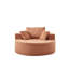Chaise ronde en peluche 55 "avec coussins L 55"-131092089