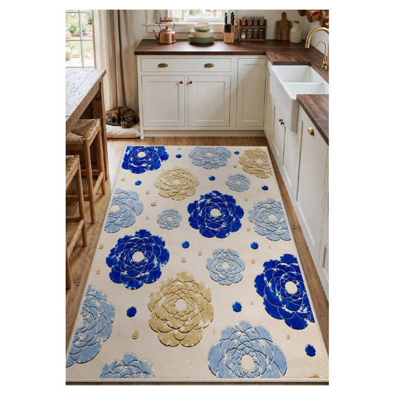 Tapis tissé à la crème Mosso, 4'11" x 7'7"
