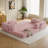78.7 Inch 5 in 1 Sofa Bed Convertible, No Tools Assembly Sleeper Sofa, Modern FrameLess Futon, Washable Corduroy Couch, Oversized for Small Space, 2 Pillows Included-7974734