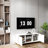 Stylish Tv Stand For 60 - 69 Inches Tvs, Wave Design Doors, Central Open Shelf Media Players, Removable Shelf, White Cabinet With Gold Highlights In Living Room Modern Decor And Adjustable Storage,
