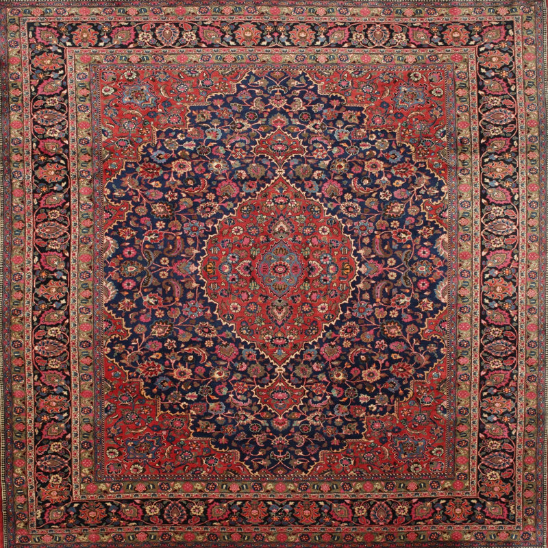 Oriental Indoor Rug, Square 3'