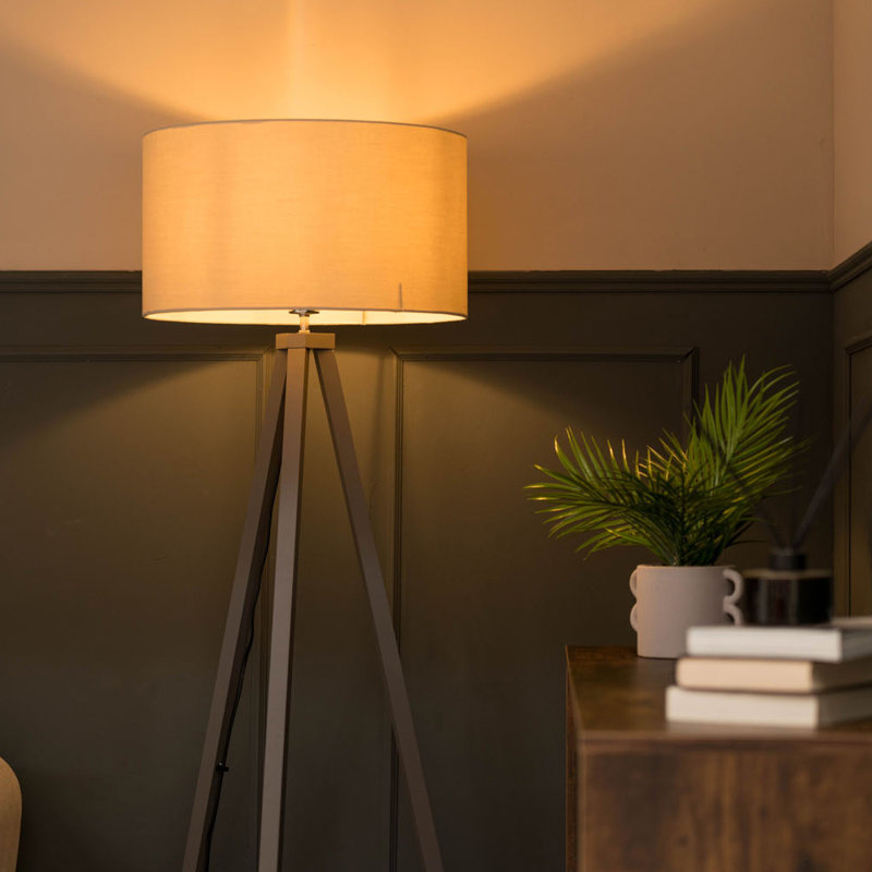 130cm Tripod Floor Lamp, Beige
