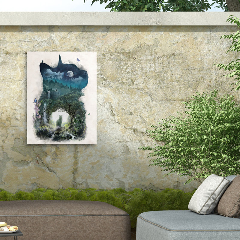 Toile d'extérieur Barrett Biggers The Realm Of Cats, H 14 po x l 19 po