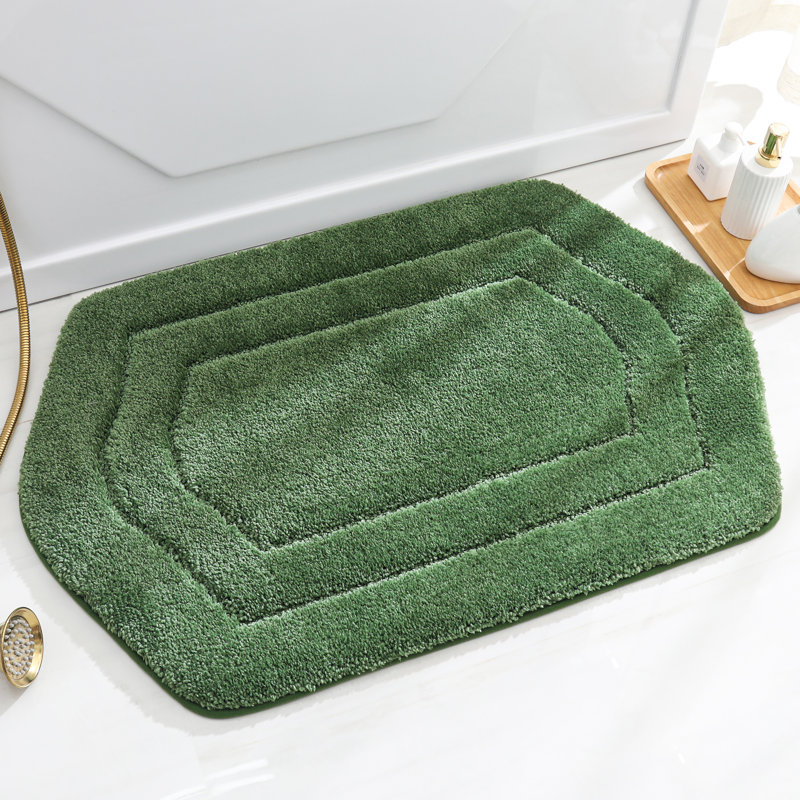 Non-Slip Bath Rug, Green, 61cm W x 91.4cm L