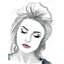 Housse de couette simple Watercolor Woman | Décoration de chambre blanche