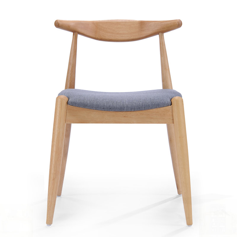 Chaises de salle à manger en bois d'hévéa avec dossier ergonomique et coussins de confort, parfaites pour les cuisines modernes et traditionnelles