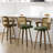26.77" Upholstered Cane Back Counter & Bar Stool With Armrest-2129382415